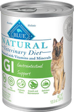 Load image into Gallery viewer, Blue Buffalo Natural Veterinary Diet GI Gastrointestinal Support Canned Dog Food, 12.5-oz Cans